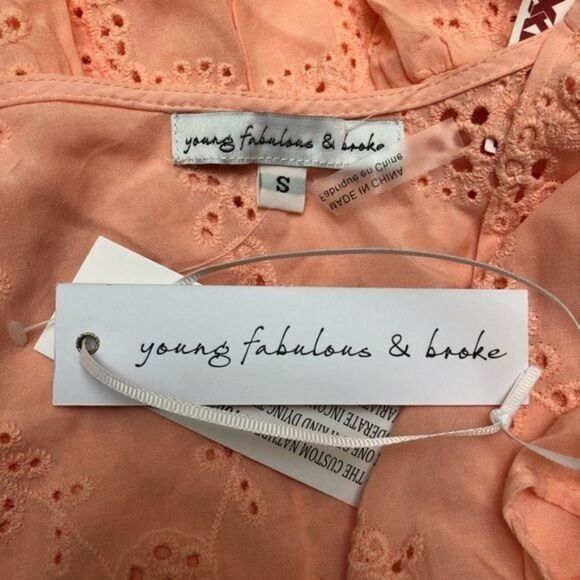 Young Fabulous & Broke Eyelet Kaftan Beach Cover Small NEW - Picture 7 of 10